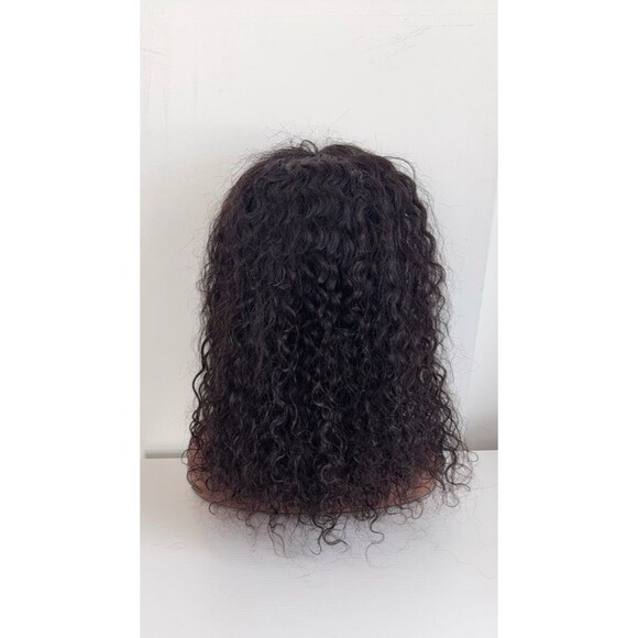 14” water wave lace  wig human Hair whit baby hair 13x4 lace frontal main image 4